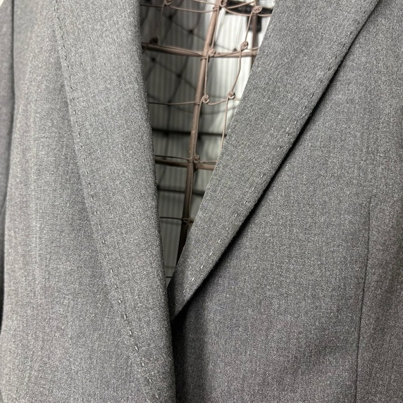 Ann Taylor Classic Grey One-Button Blazer Career Workwear - Picture 6 of 16